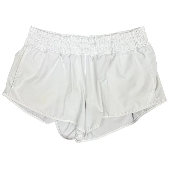 Women's OFFLINE by AERIE Low Rise‎ Athletic Running Shorts- Cream | Size M - Picture 1 of 5